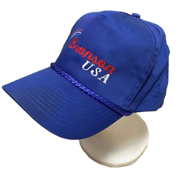 Unbranded Other - Vintage Branson Missouri SnapBack Hat Cap Braided Rope Brim Cobra Cap *STAINED!!